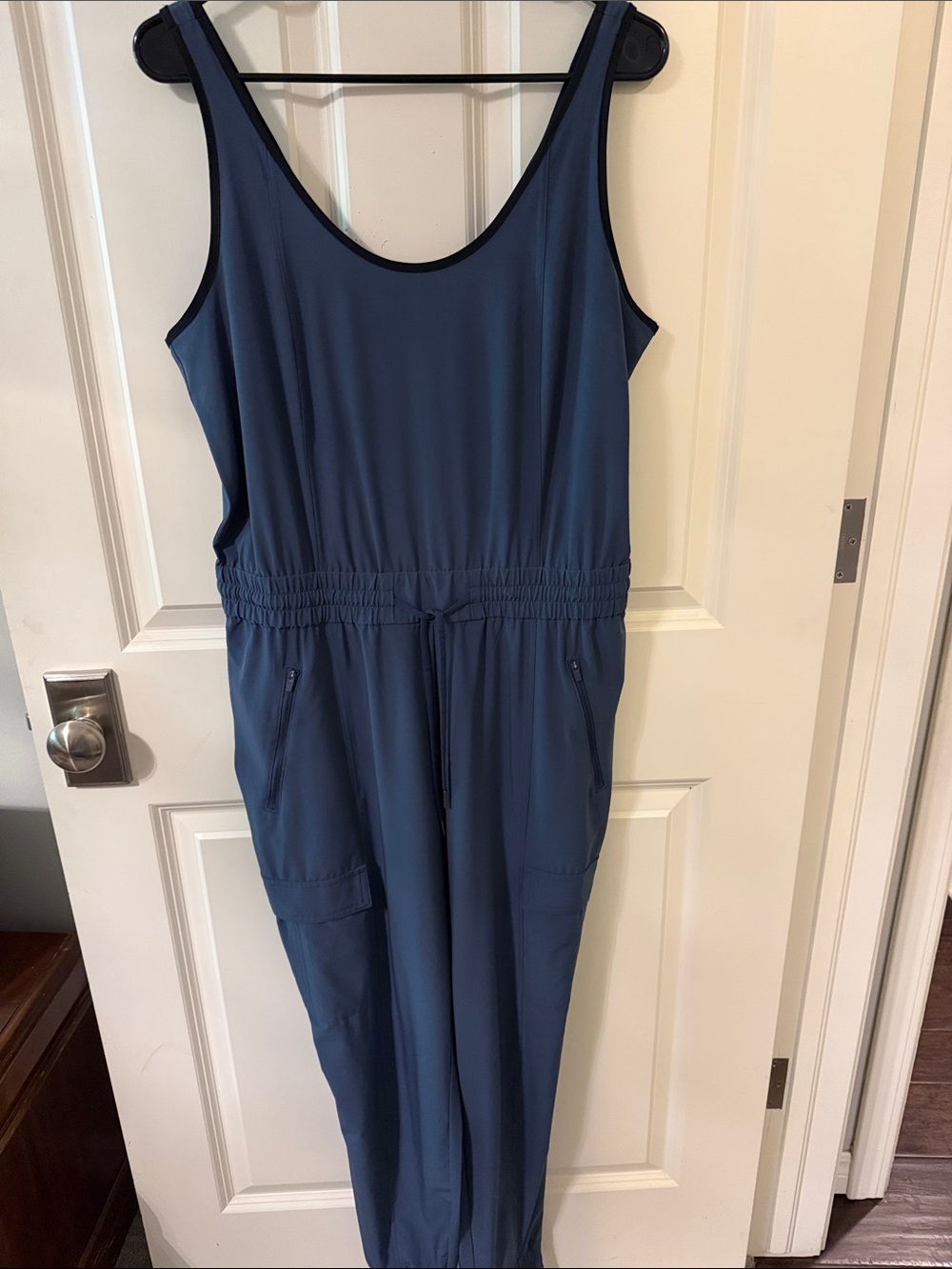Athleta Navy Blue Sleeveless Jumpsuit
